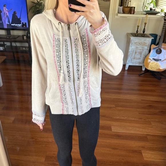 American rag zip up boho sweater - Picture 1 of 6